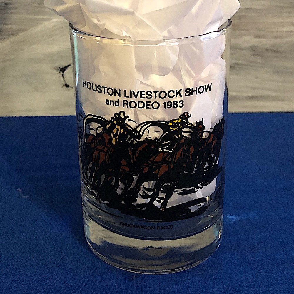 1983 Houston TX Livestock Show and Rodeo Commemorative McDonald’s drinking Glass
